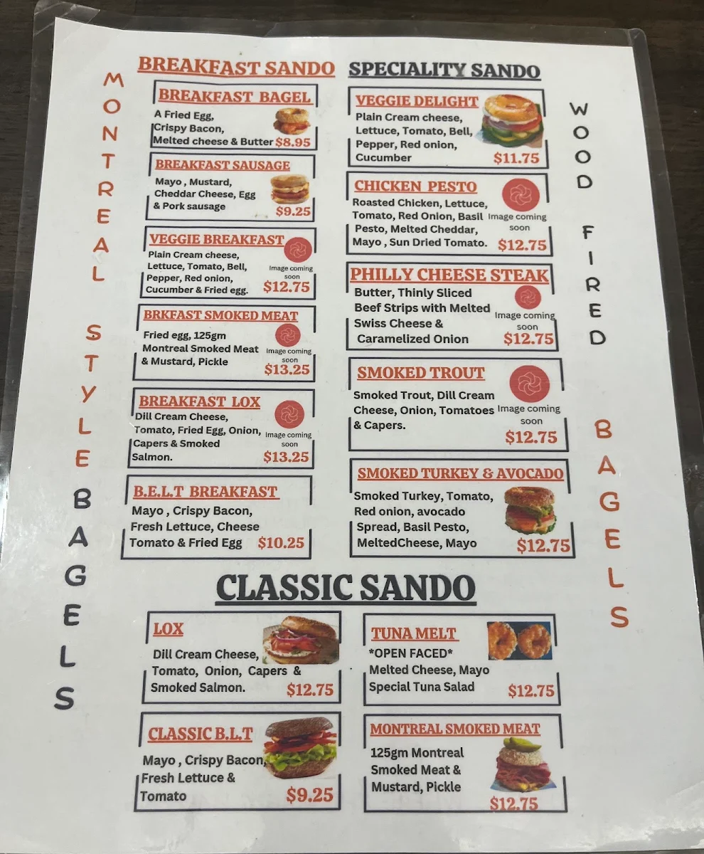 Menu, LITTLE PEBBLES CAFE