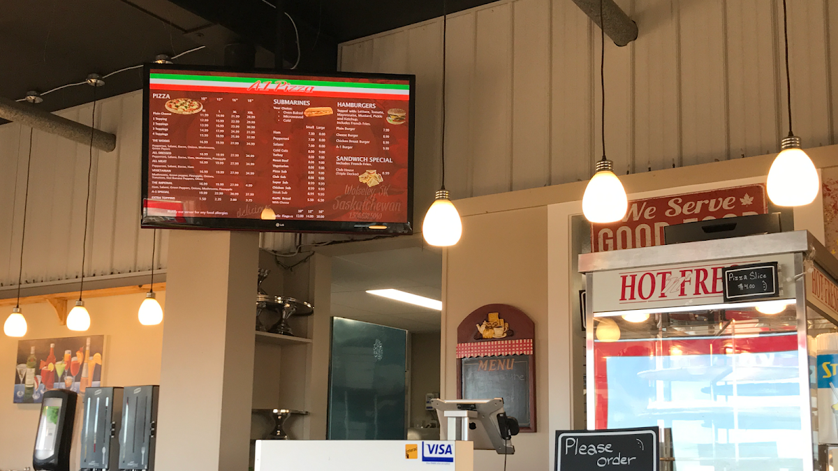 Menu, A1 Pizza