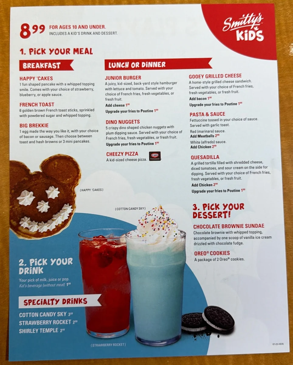 Menu, Smitty's Family Restaurant - Moose Jaw