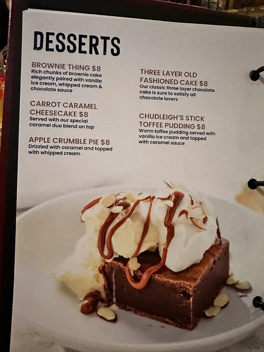 Menu, The Courtyard
