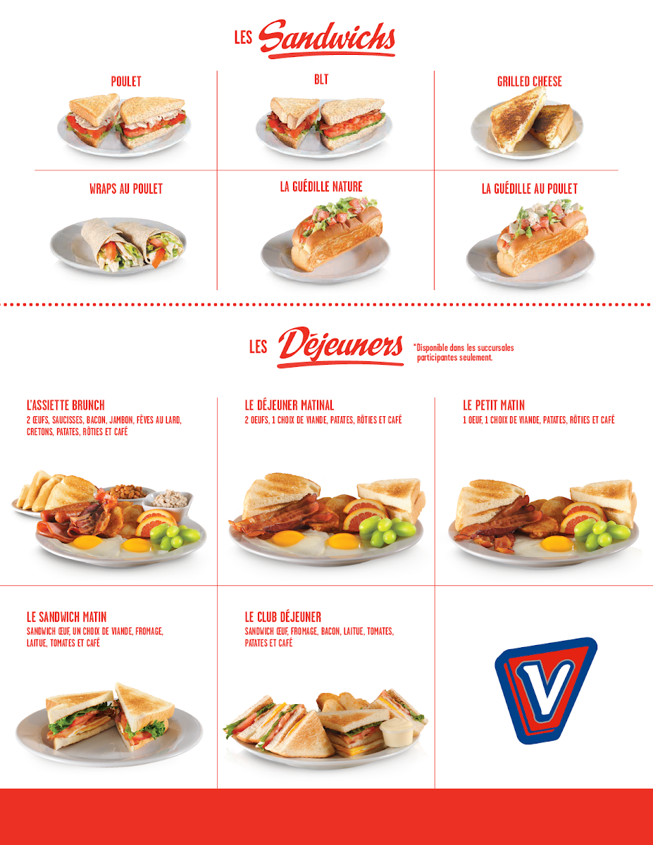 Menu, Valentine