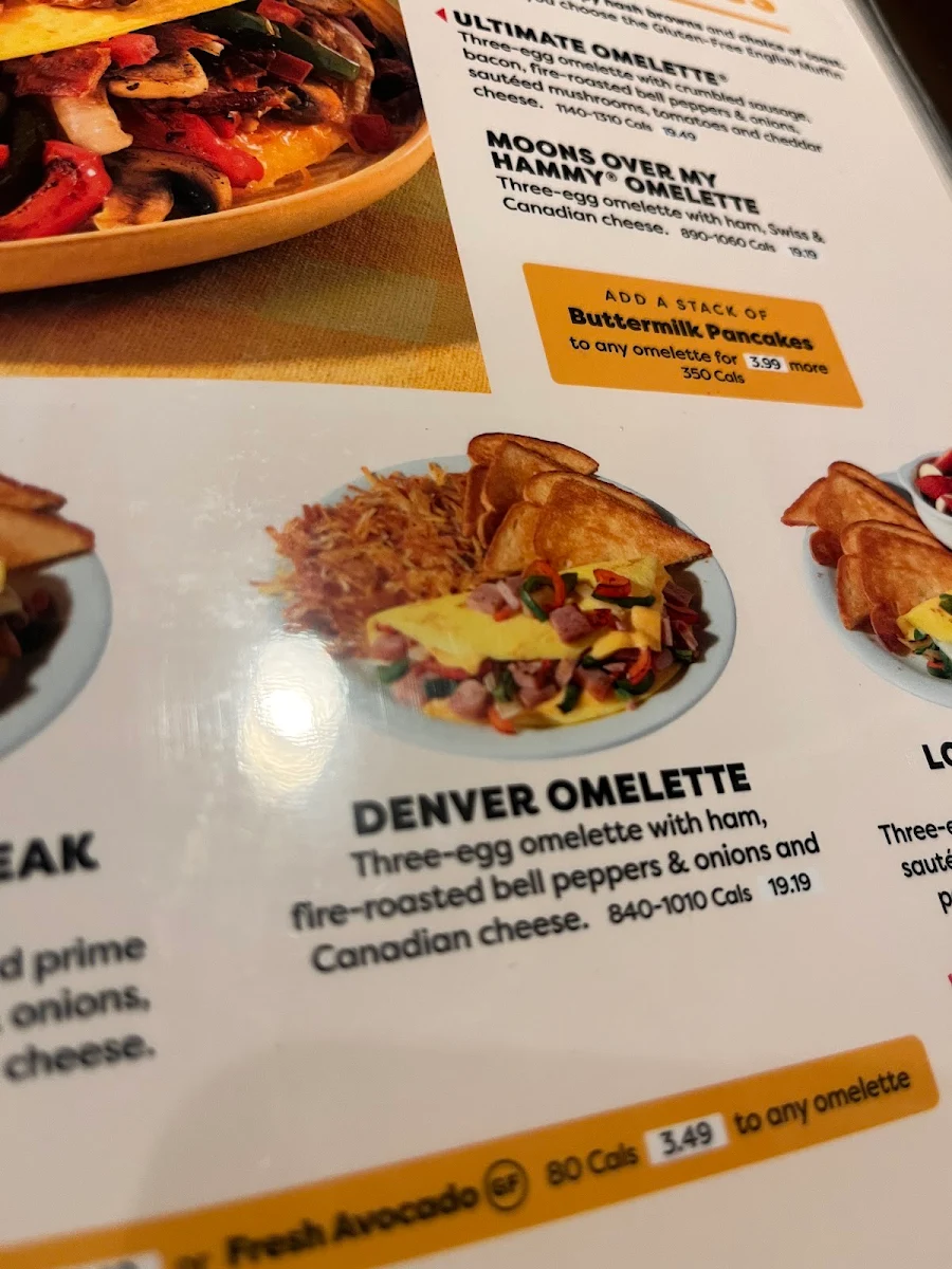 Menu, Denny's Restaurant Broadmoor Blvd