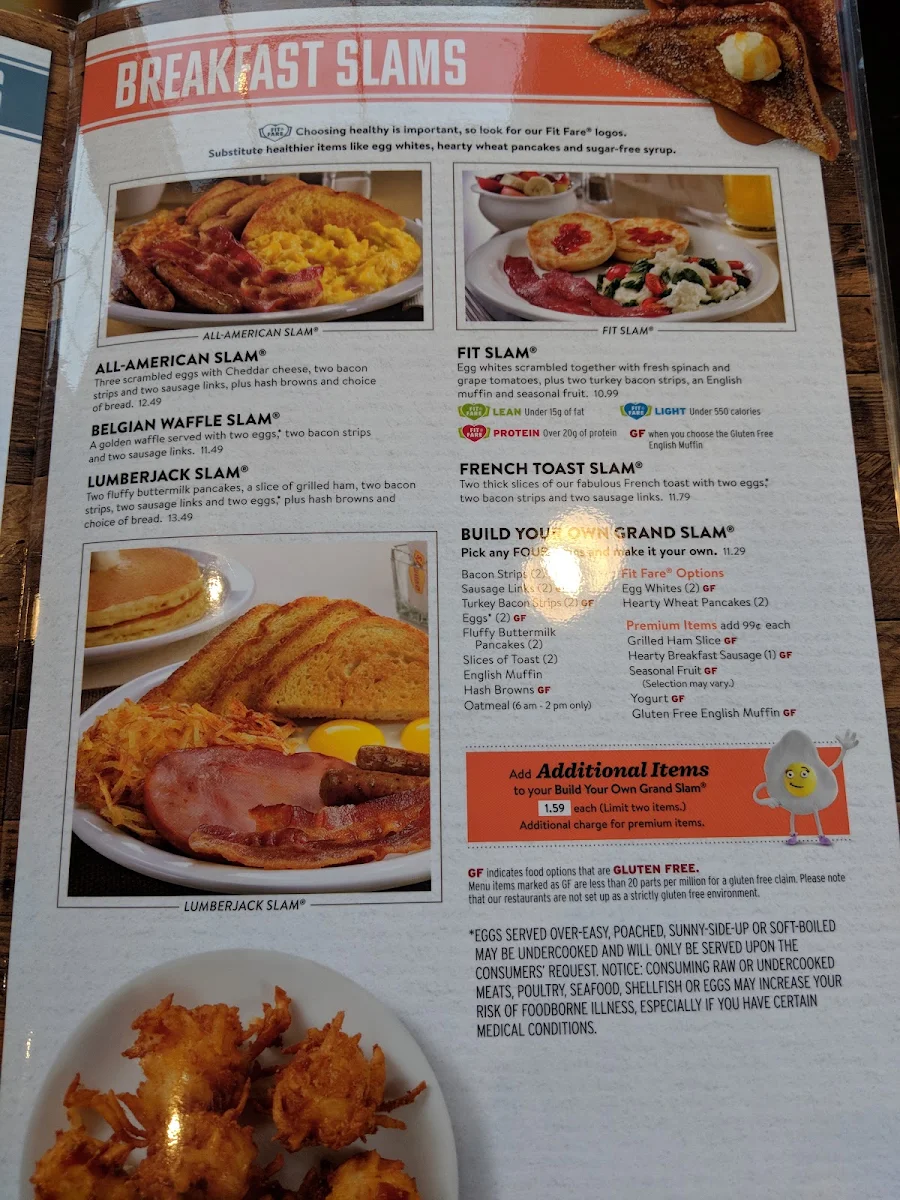 Menu, Denny's Restaurant Broadmoor Blvd