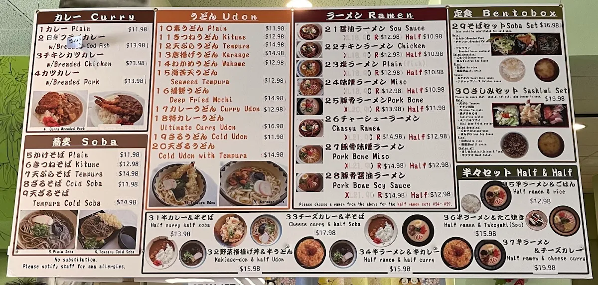 Menu, Niwatei