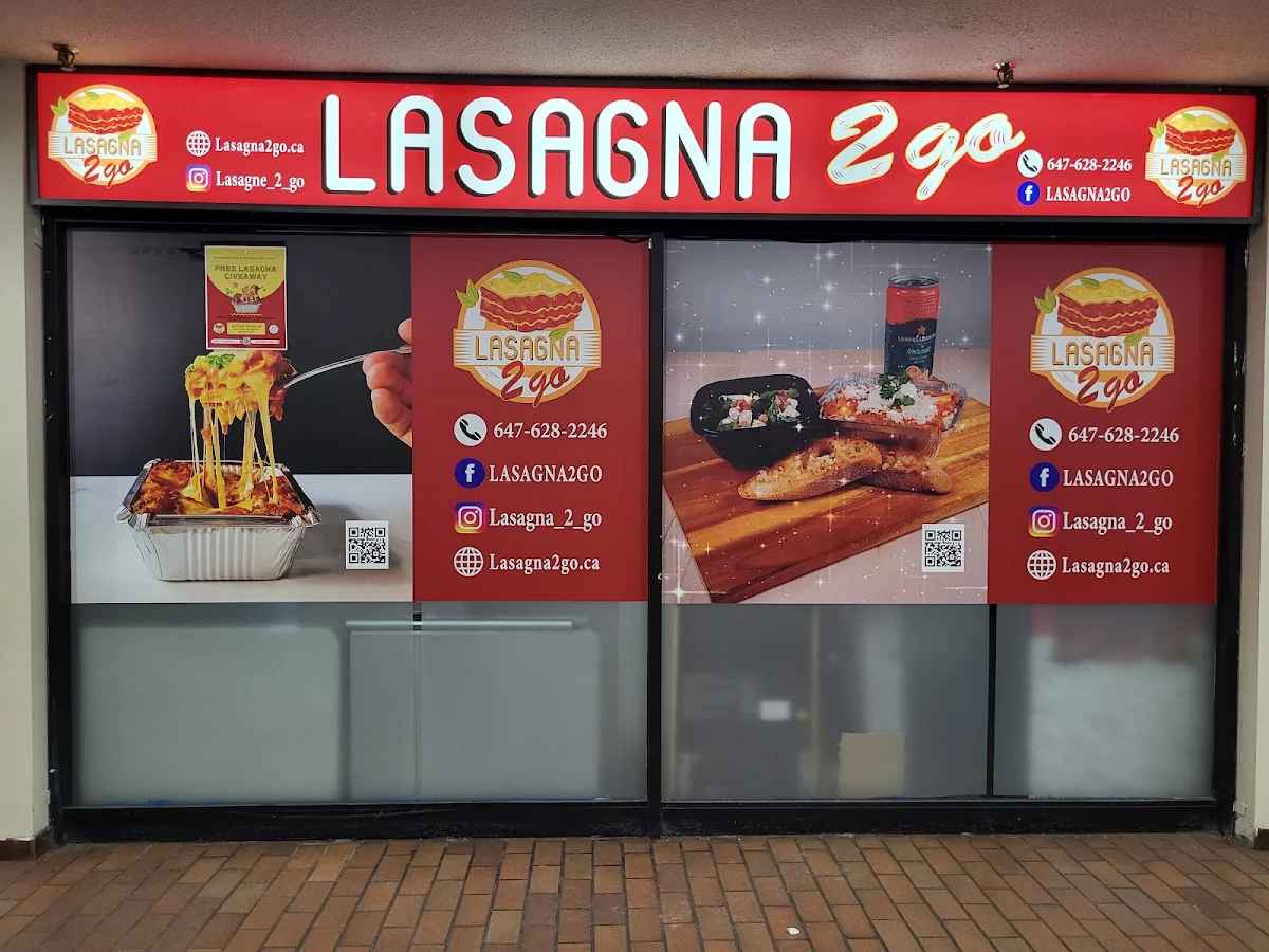 Menu, Lasagna 2 Go (North York)