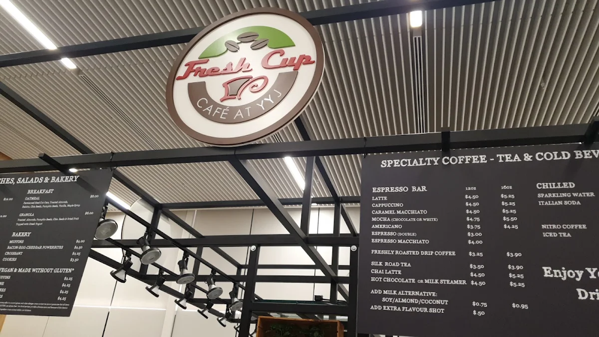 Menu, Fresh Cup Cafe & Bar at YYJ