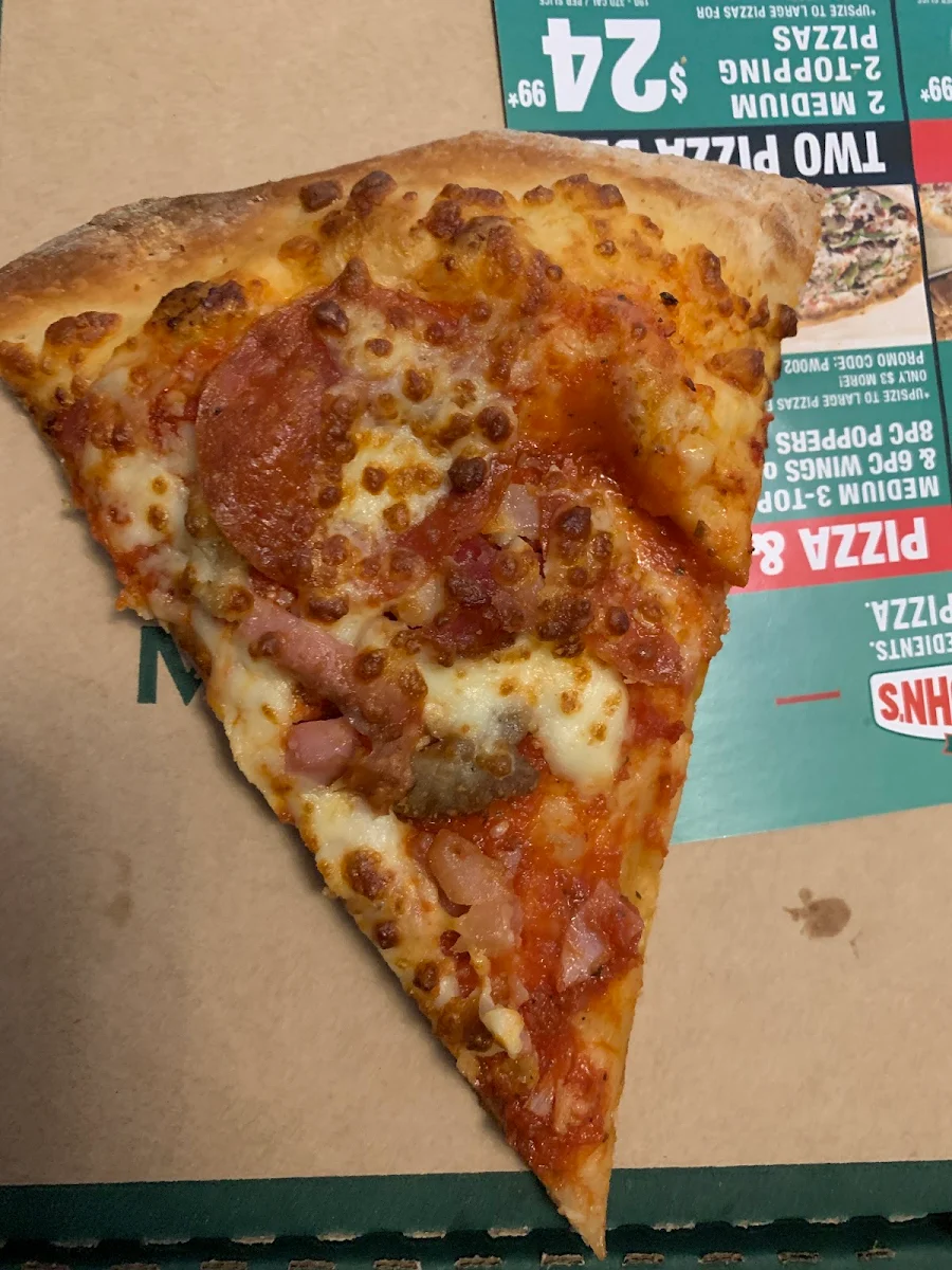 Menu, Papa Johns Pizza