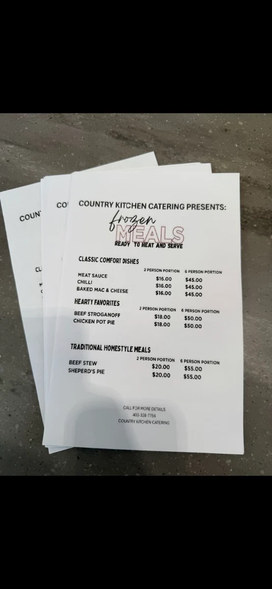 Menu, Copper Kettle Cafe