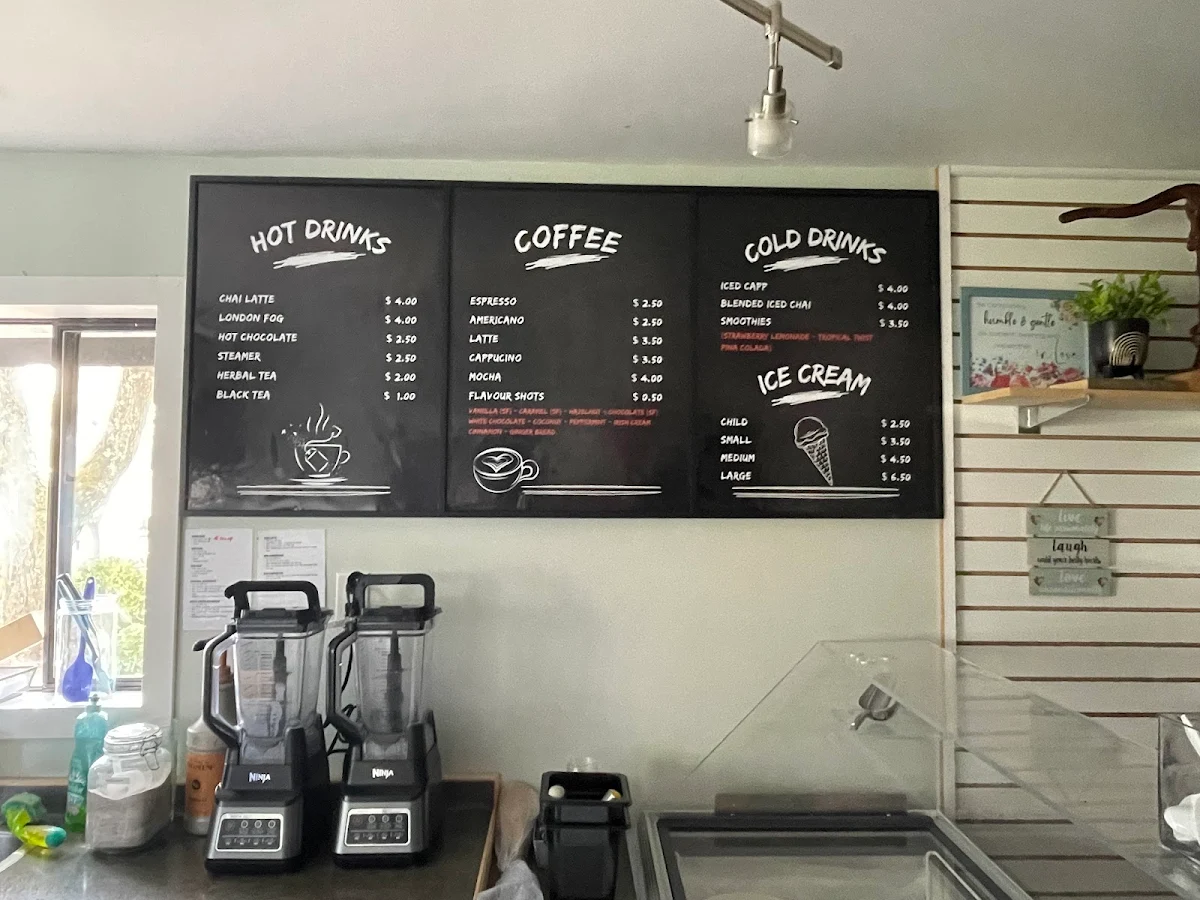 Menu, Pump House Snack Shop at Capernwray Harbour