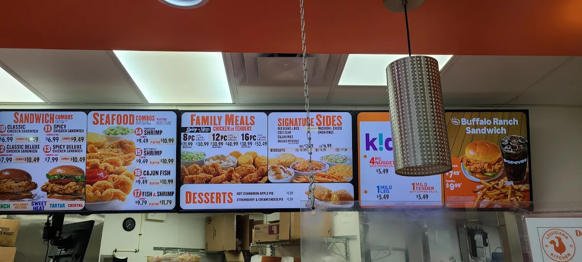 Menu, Popeyes Louisiana Kitchen