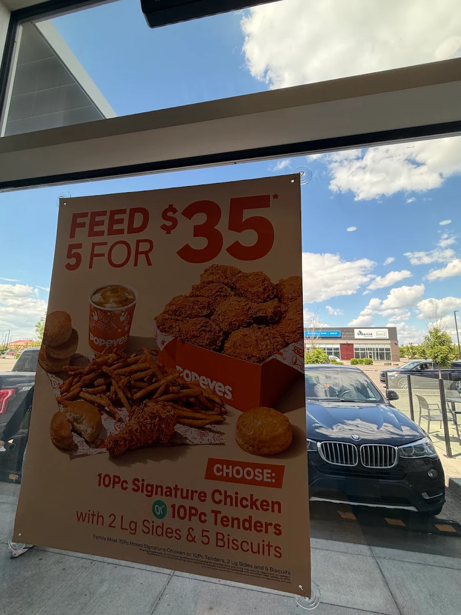 Menu, Popeyes Louisiana Kitchen