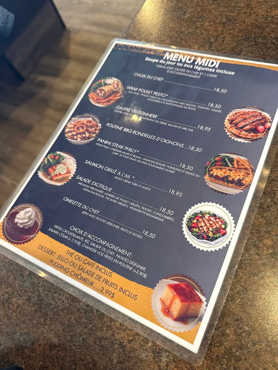 Menu, CocoRoyal Déjeuner & Dîner