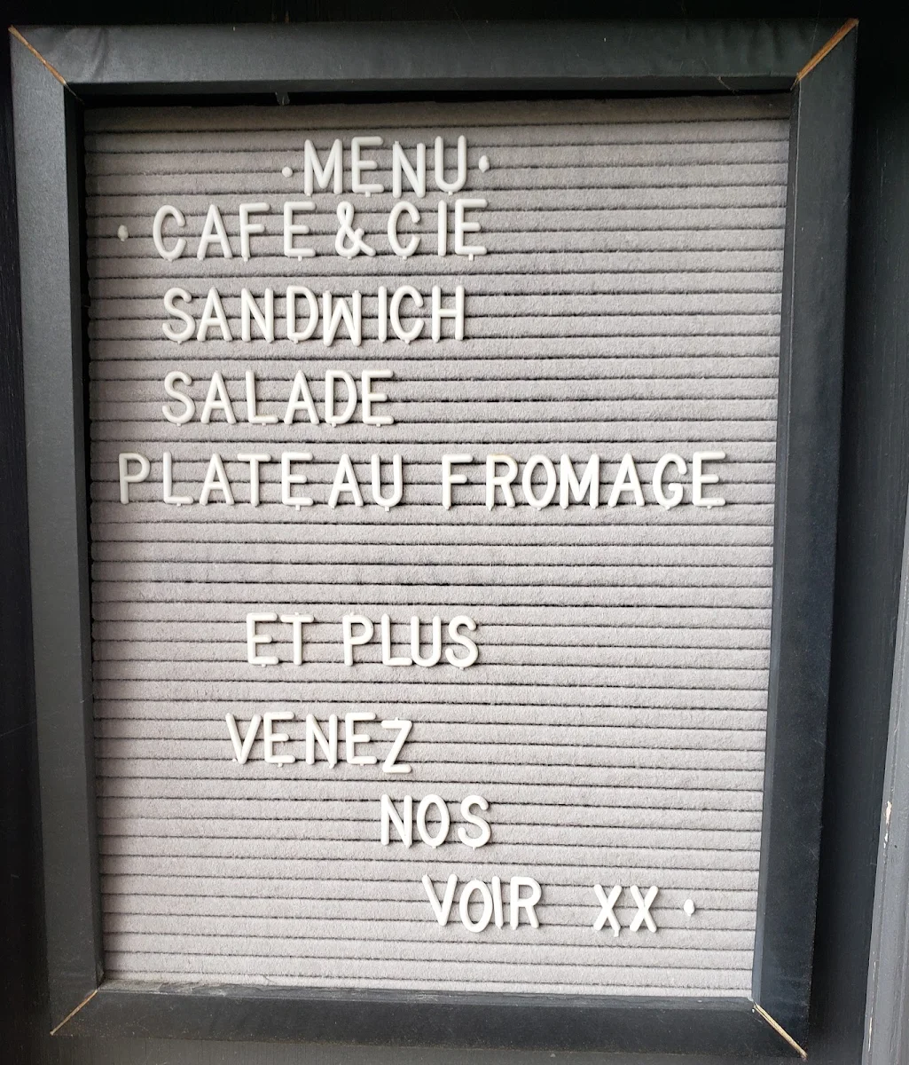 Menu, LA Station Eastman - Café de village