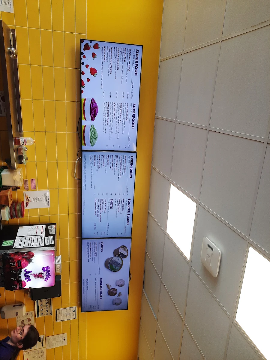 Menu, Booster Juice