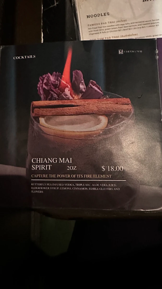 Menu, Chiang Mai Liberty