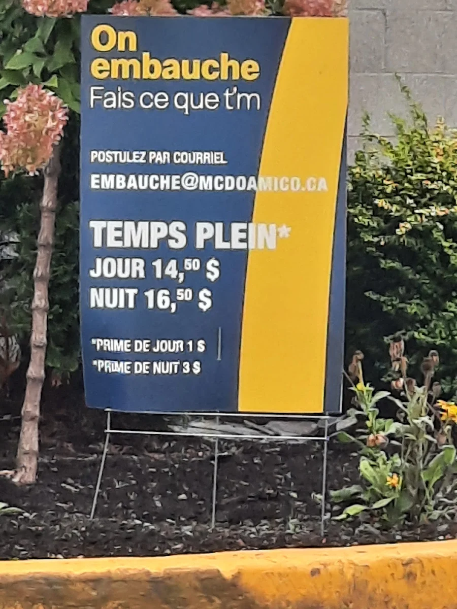 Menu, McDonald's