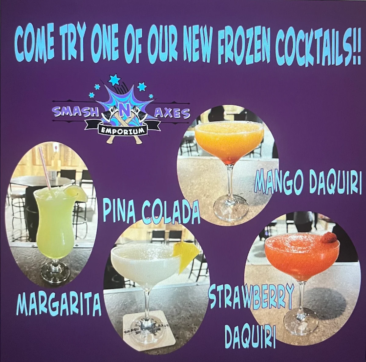 Menu, Smash N Axes Emporium Inc.