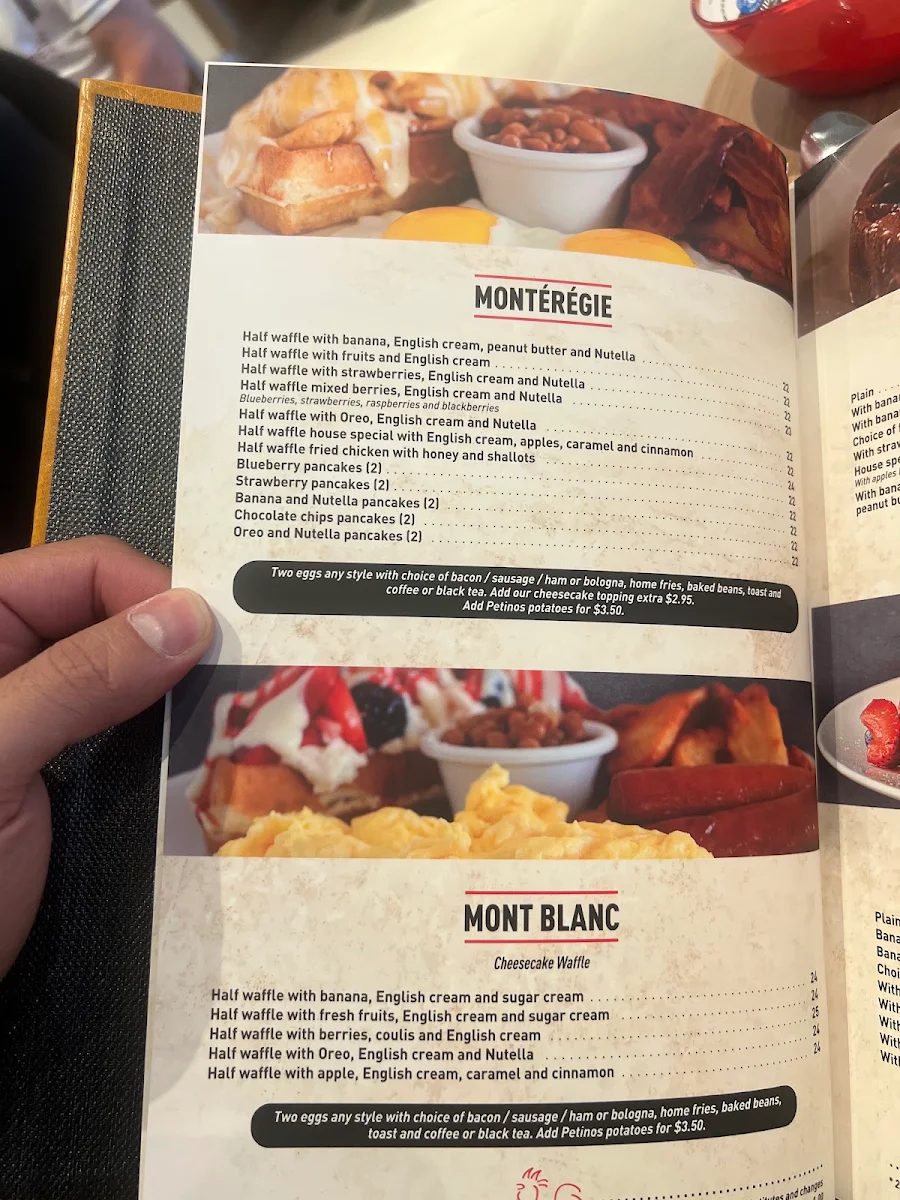 Menu, Petinos Saint-Jean-sur-Richelieu