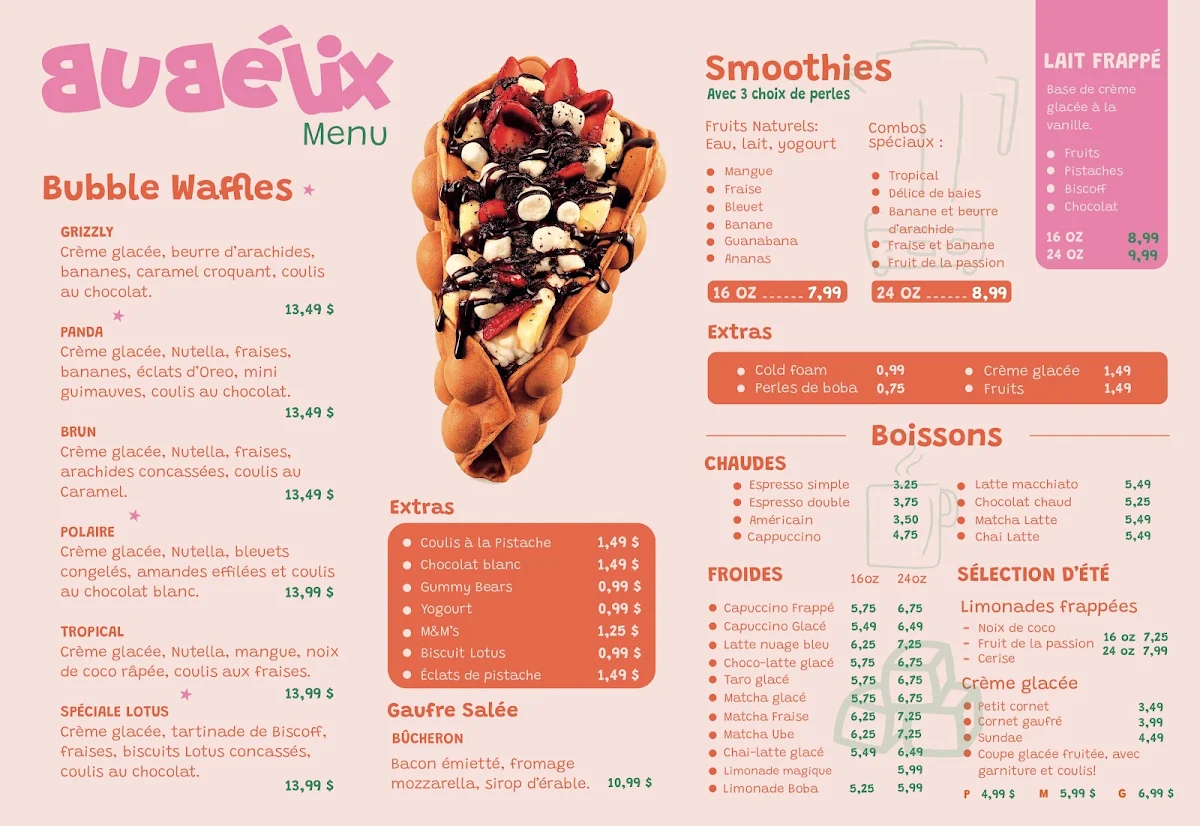 Menu, Bubélix