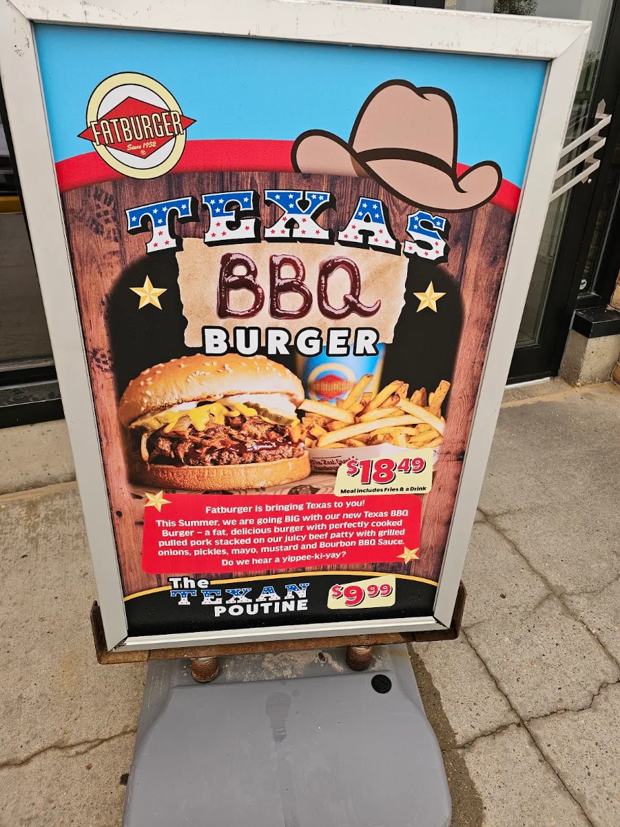 Menu, Fatburger Spruce Grove