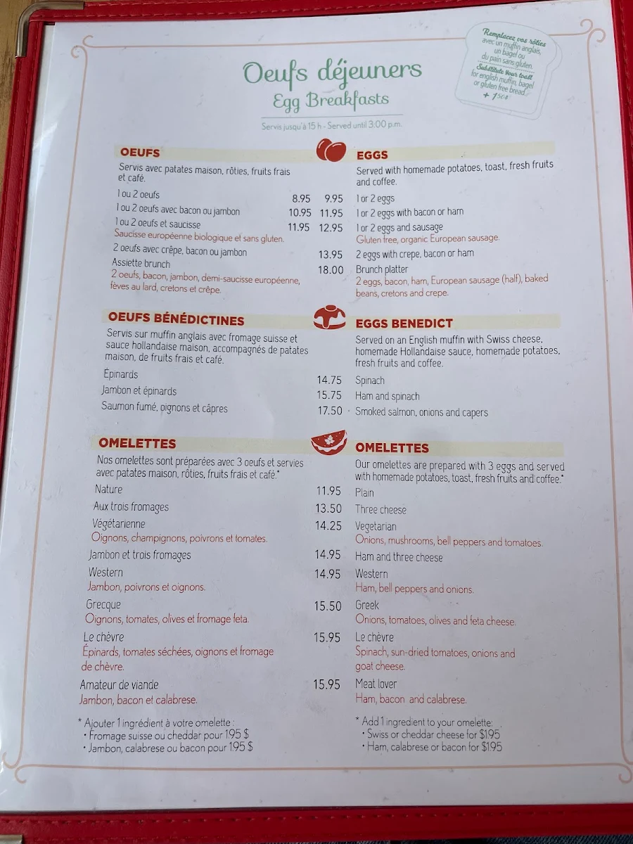 Menu, Au Bout de L'Isle