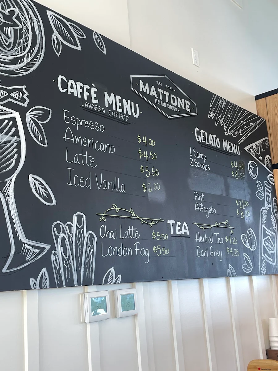 Menu, Mattone Italian Kitchen