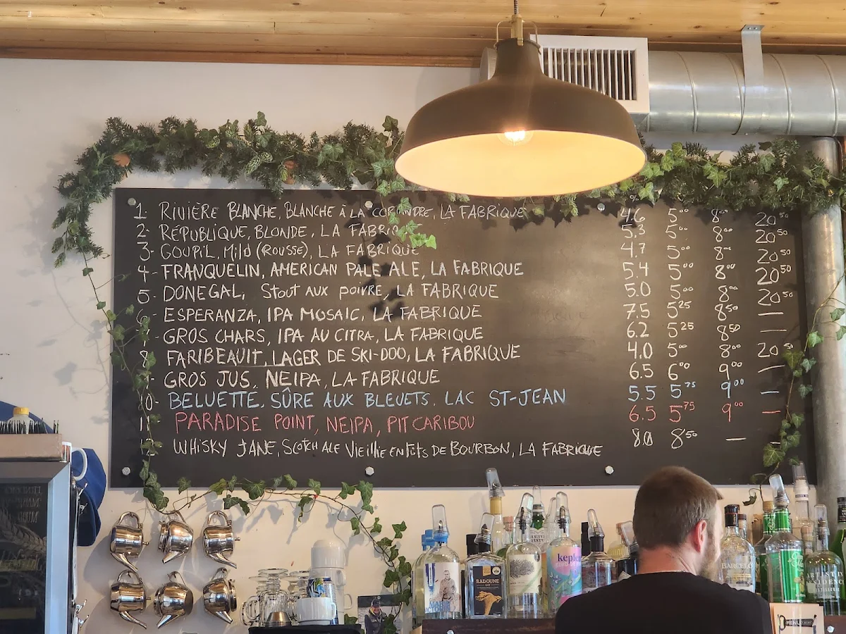 Menu, La Fabrique - Brasserie Artisanale / Microbrasserie