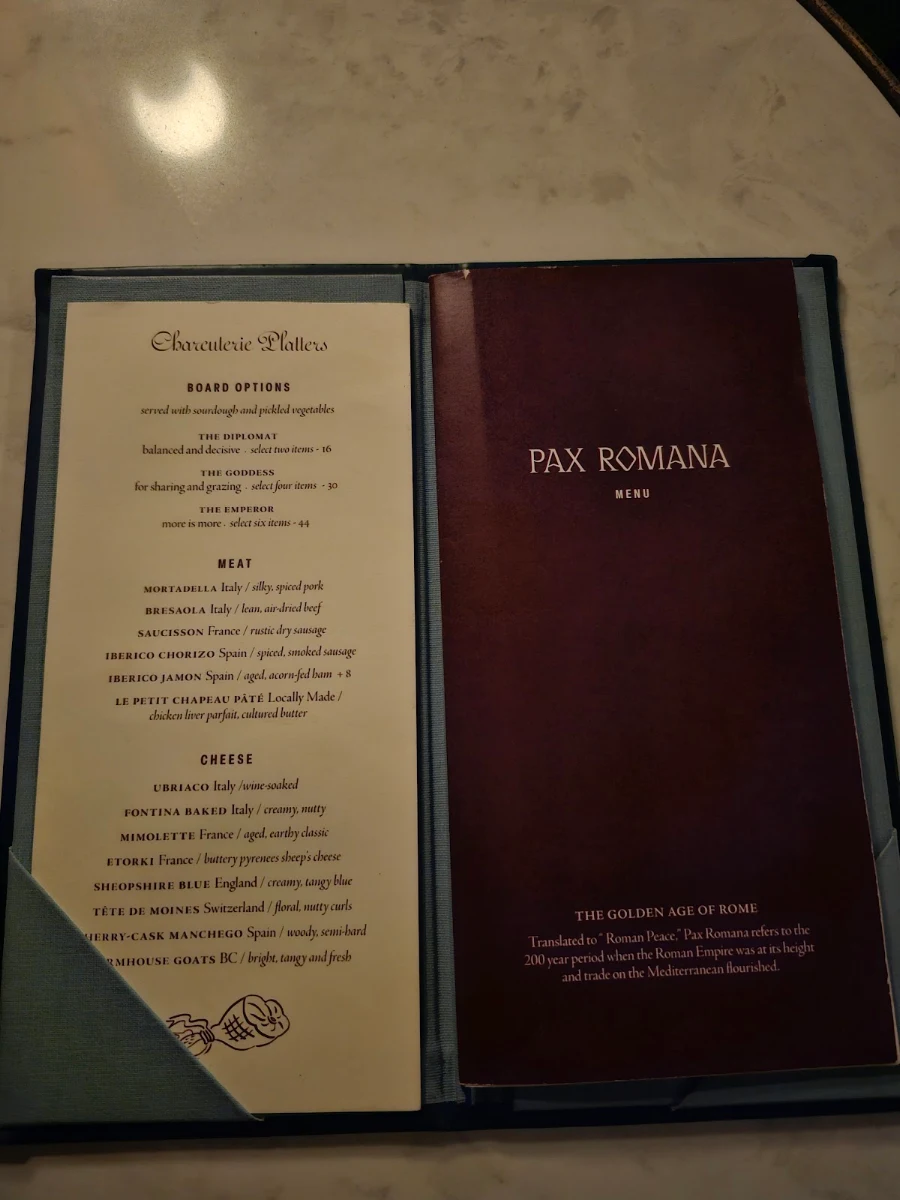 Menu, Pax Romana