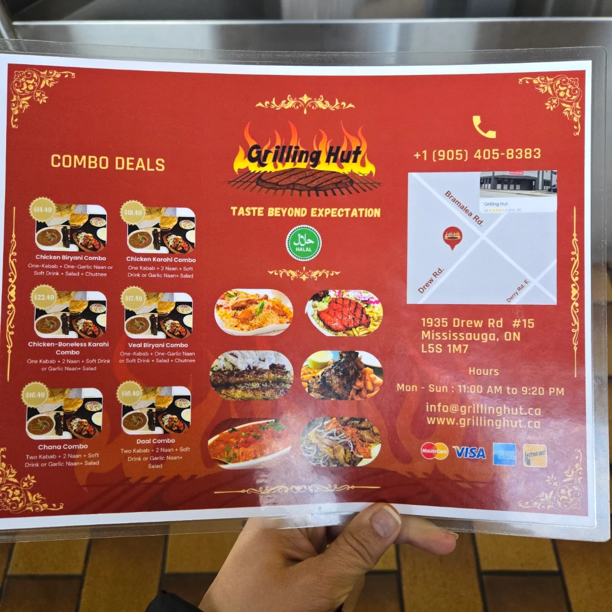 Menu, Grilling Hut