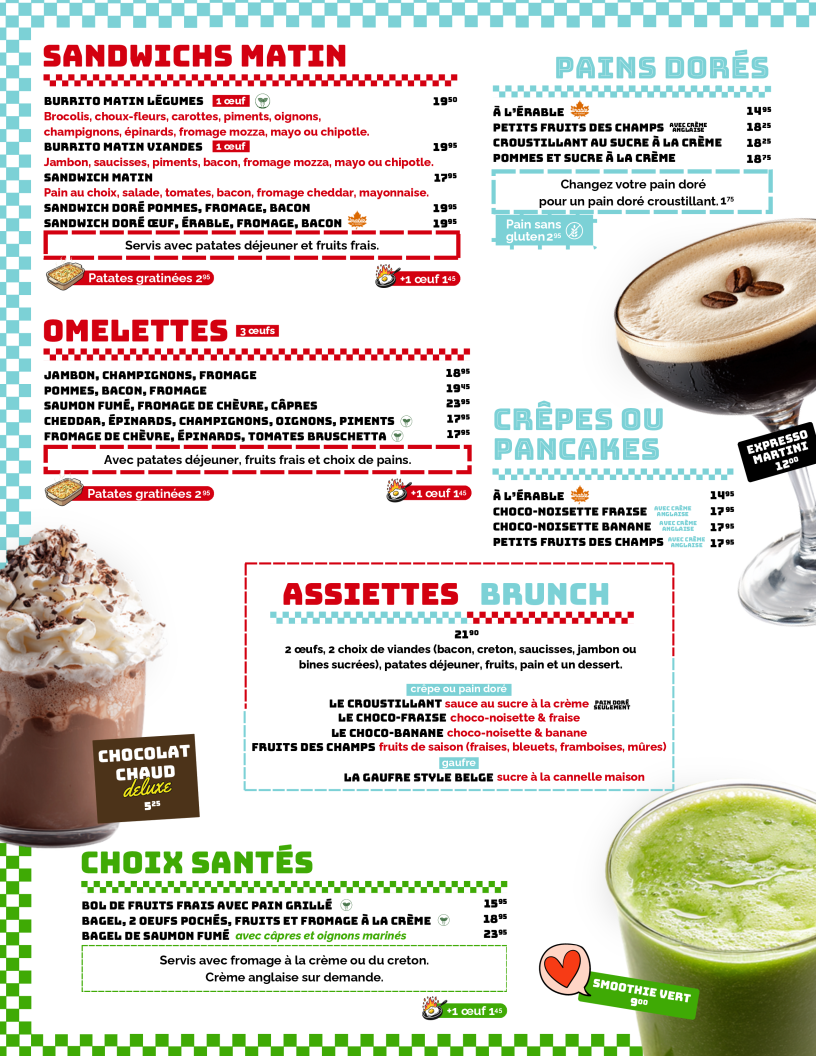 Menu, Binerie Chik
