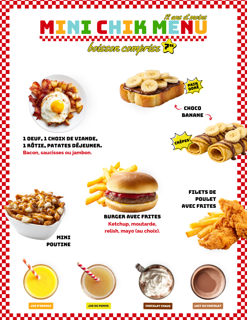 Menu, Binerie Chik