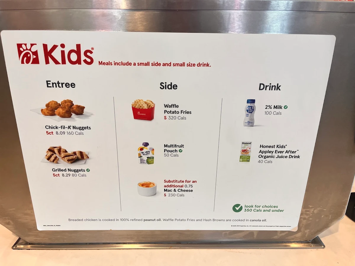 Menu, Chick-fil-A