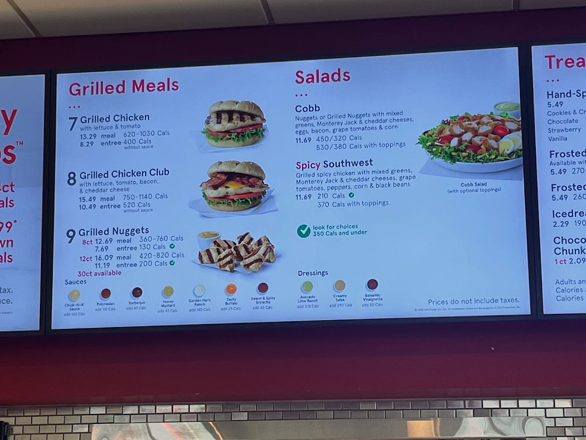 Menu, Chick-fil-A