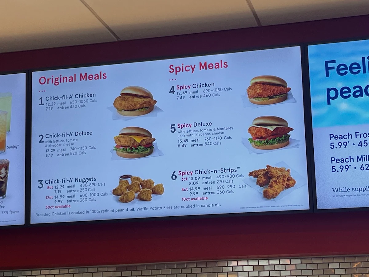 Menu, Chick-fil-A