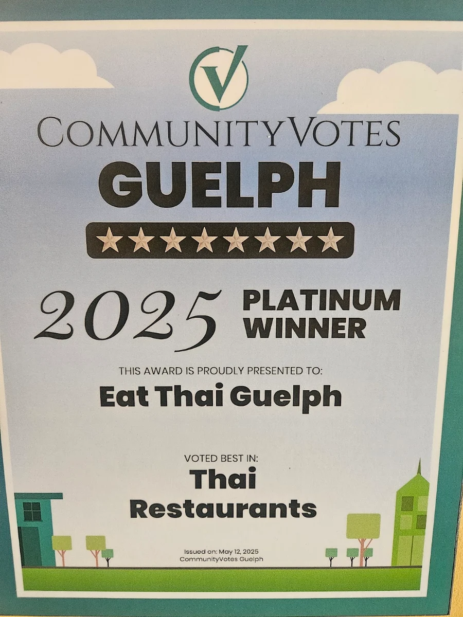 Menu, Eat Thai restaurant