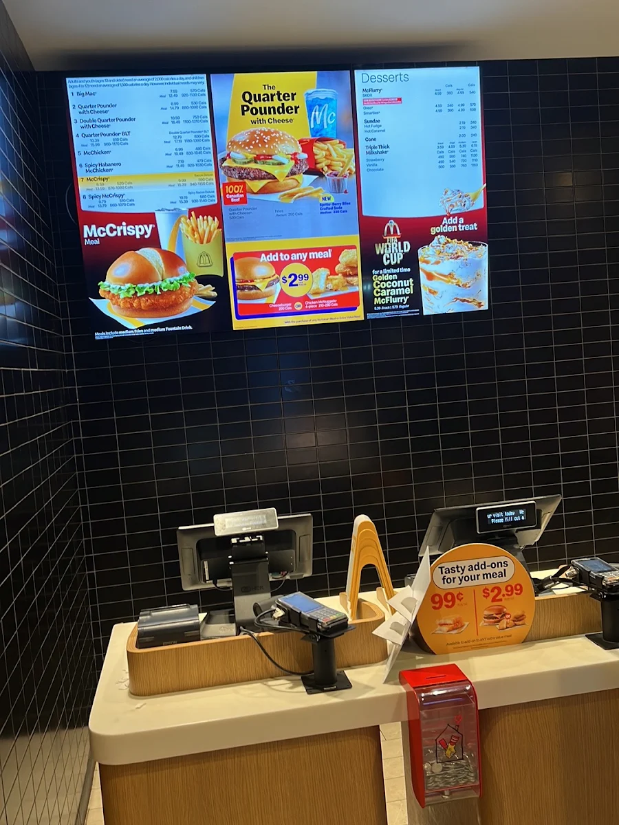 Menu, McDonald's