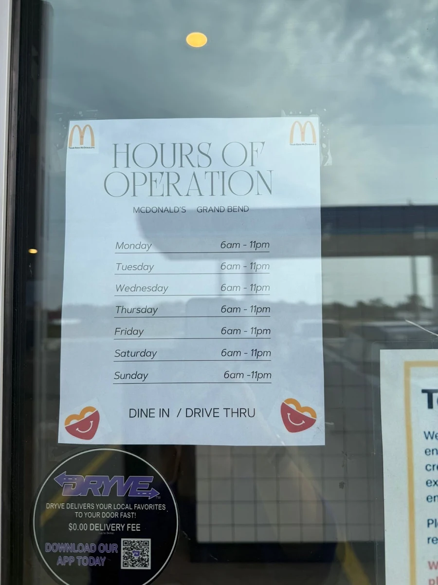 Menu, McDonald's