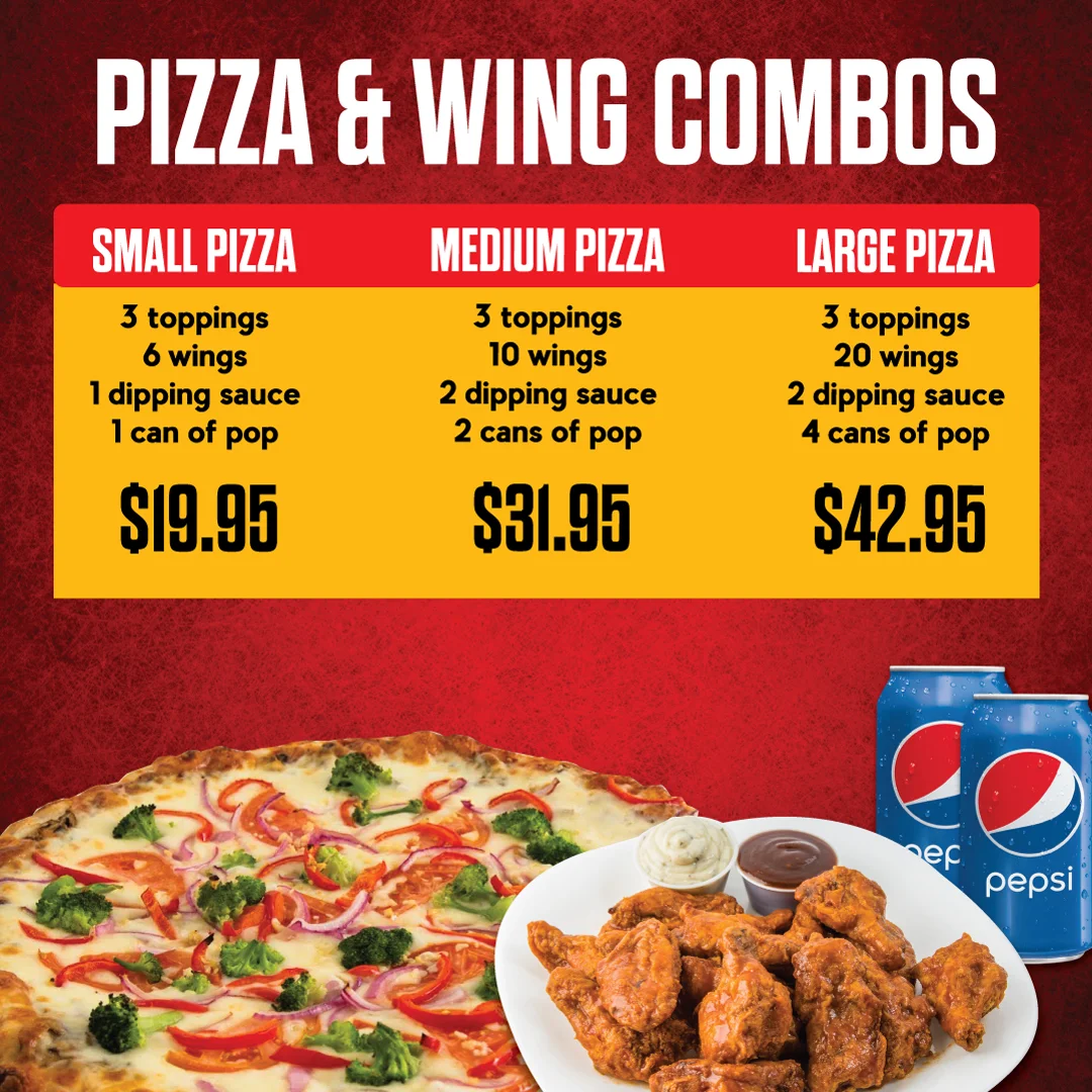 Menu, Original Willy's Pizza