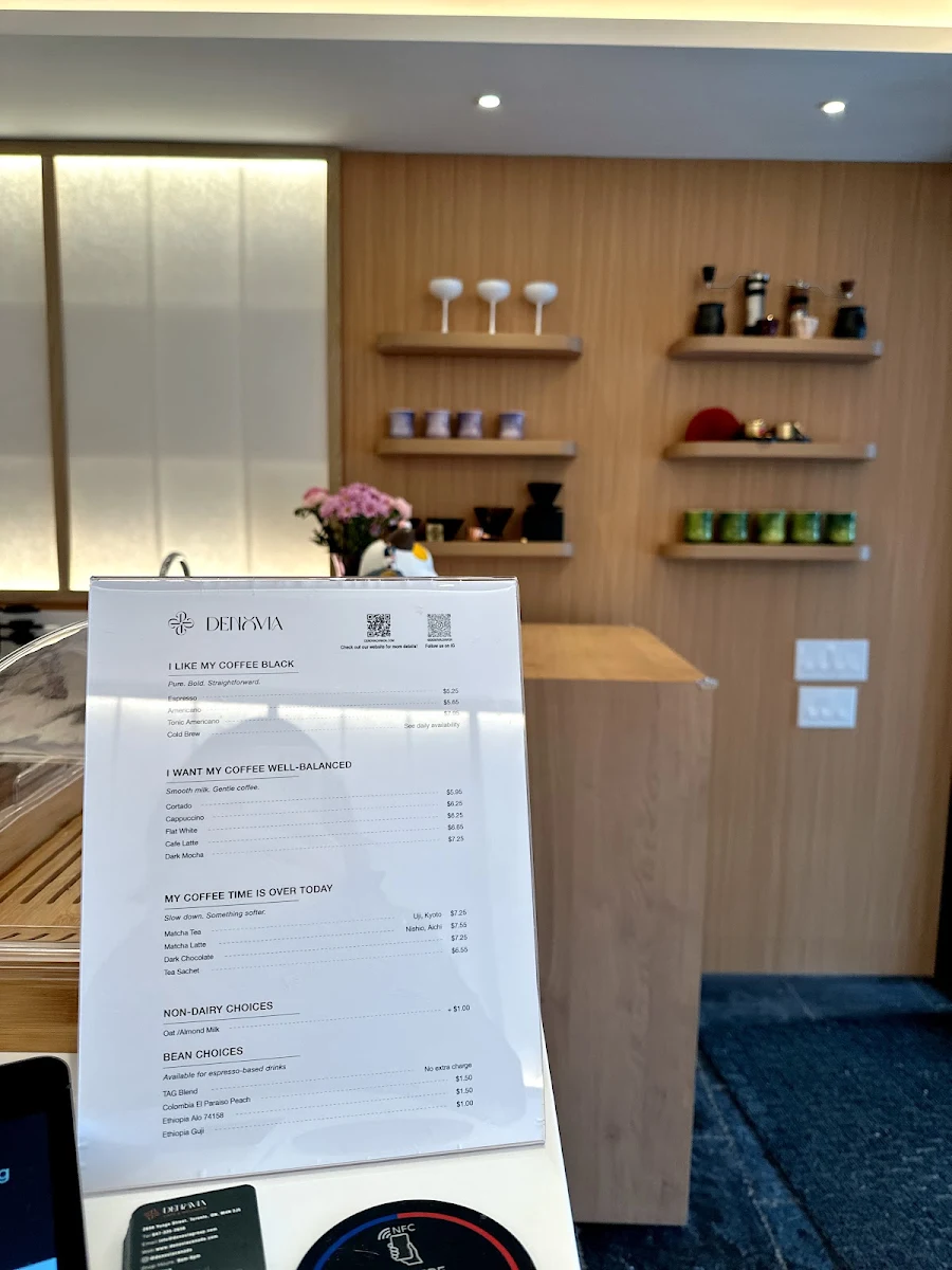 Menu, Denovia Cafe