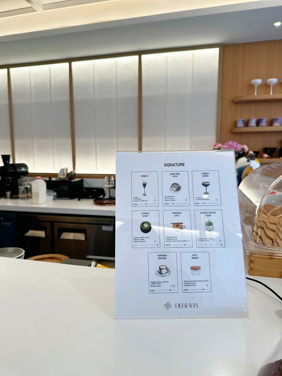 Menu, Denovia Cafe