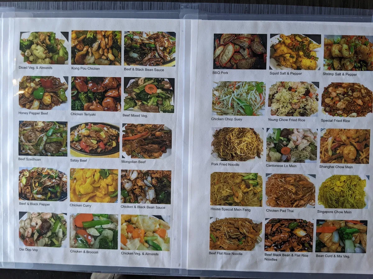 Menu, Hong Kong Seafood Restaurant