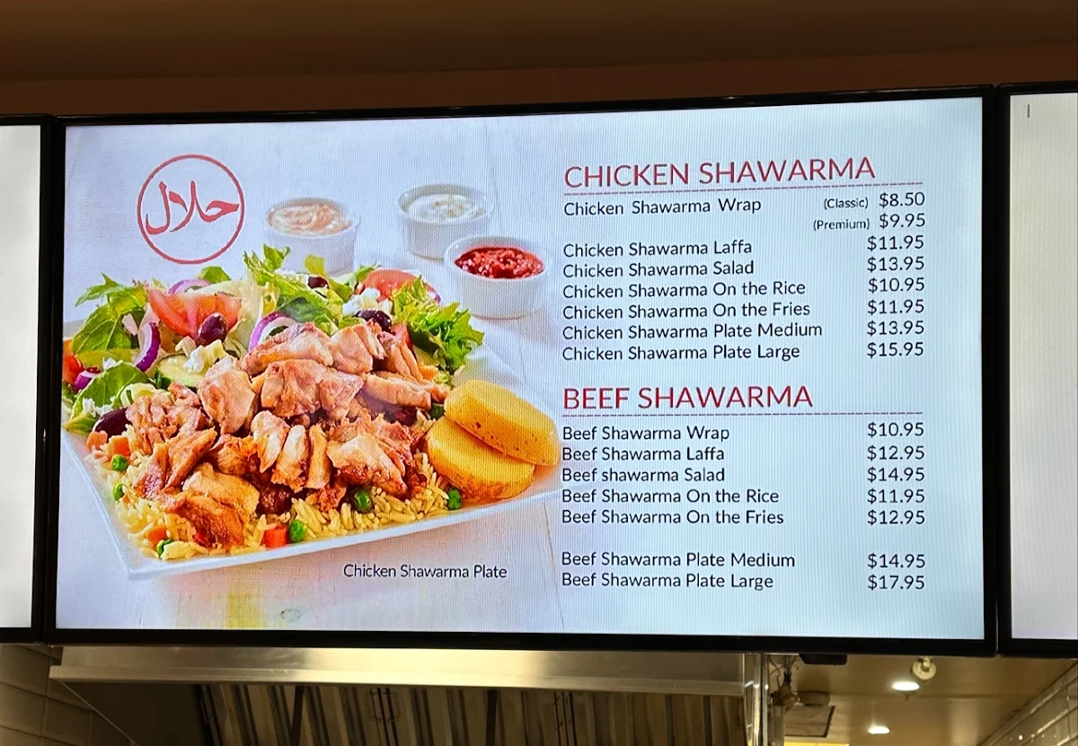 Menu, Pita Lite Shawarma