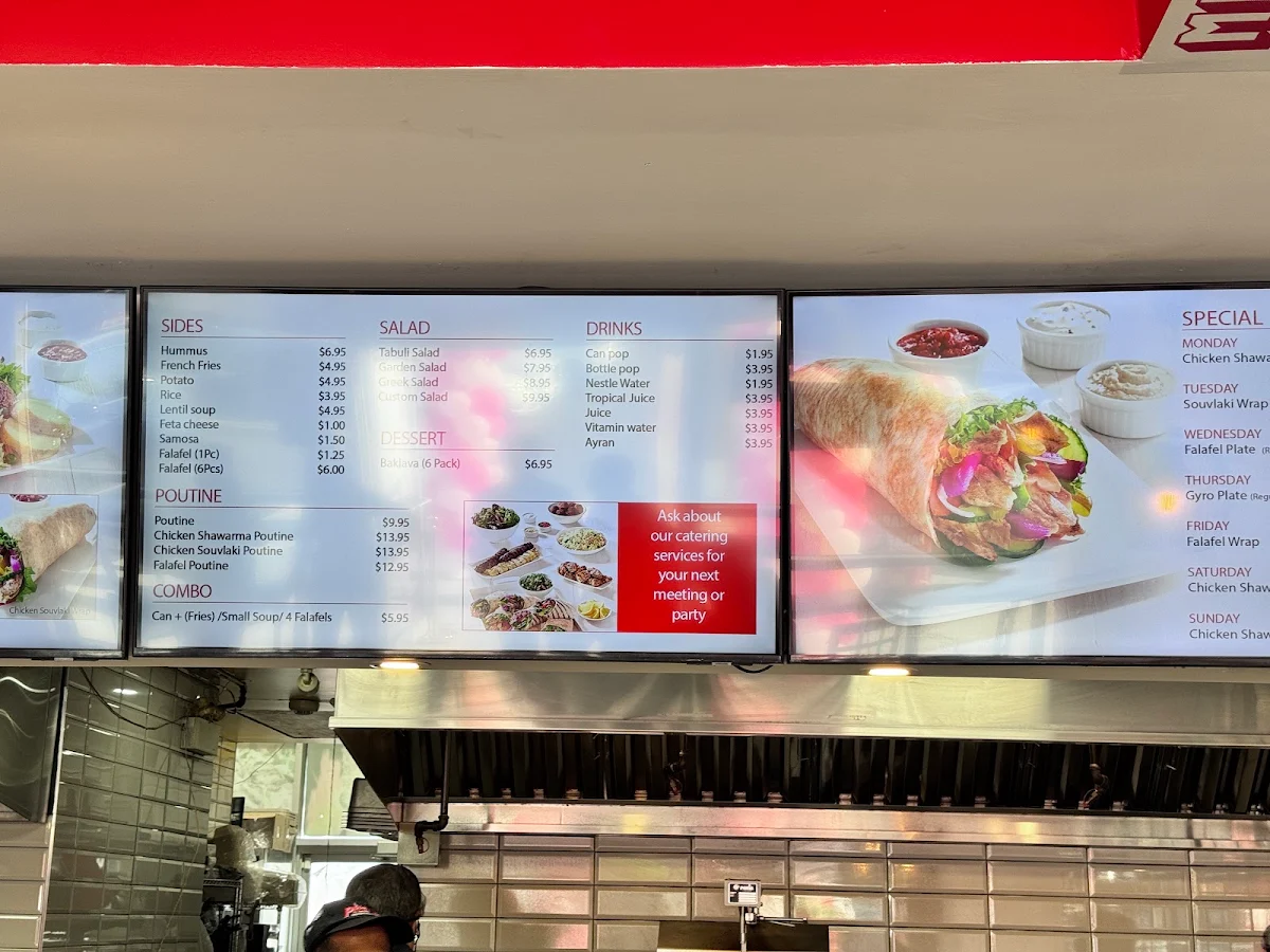 Menu, Pita Lite Shawarma