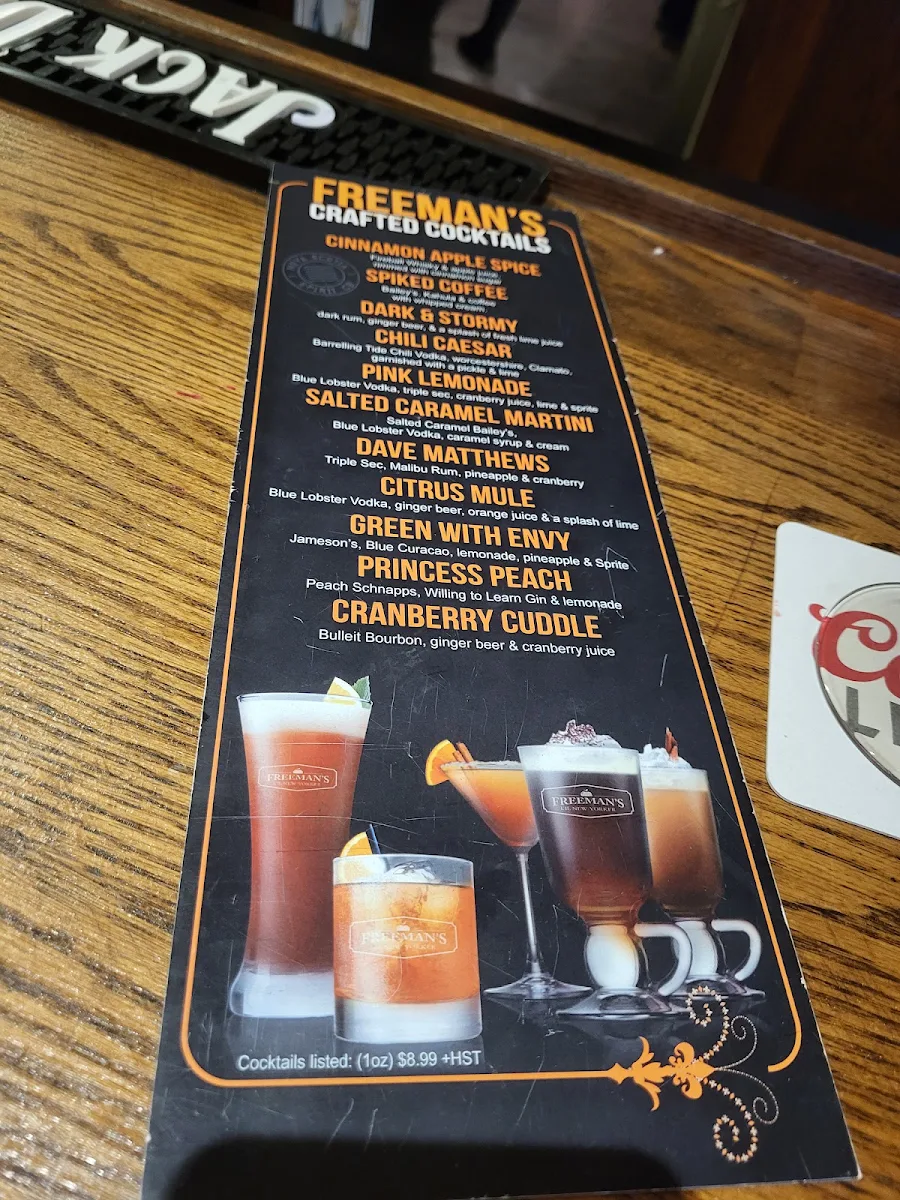 Menu, Freeman's Little New York (Fairview)