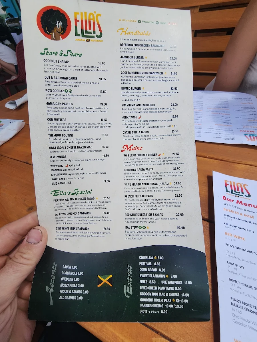 Menu, ELLA'S
