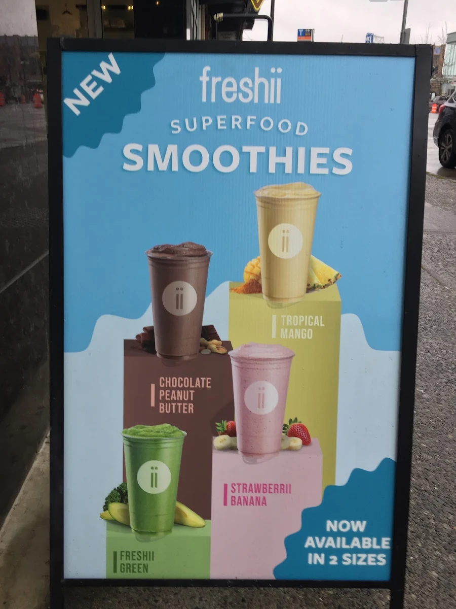 Menu, Freshii