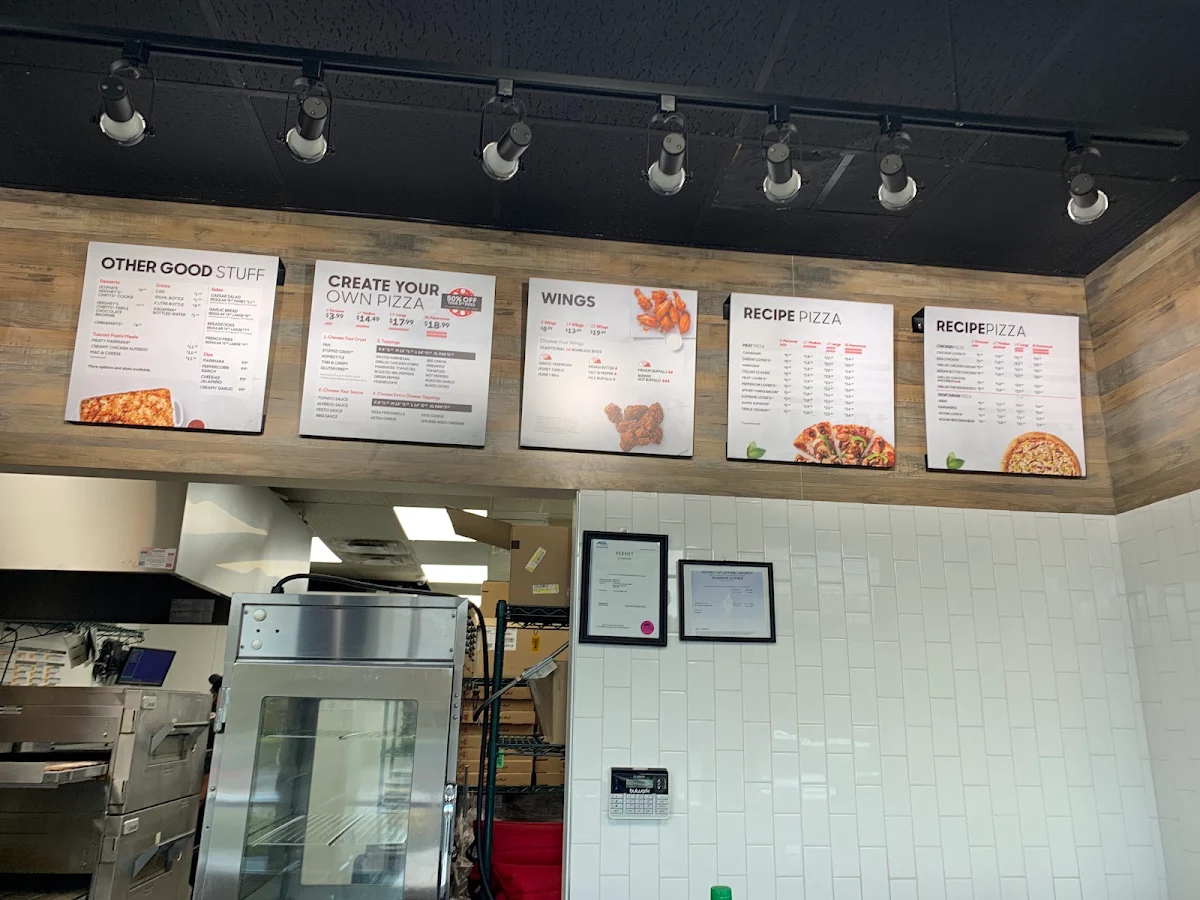 Menu, Pizza Hut