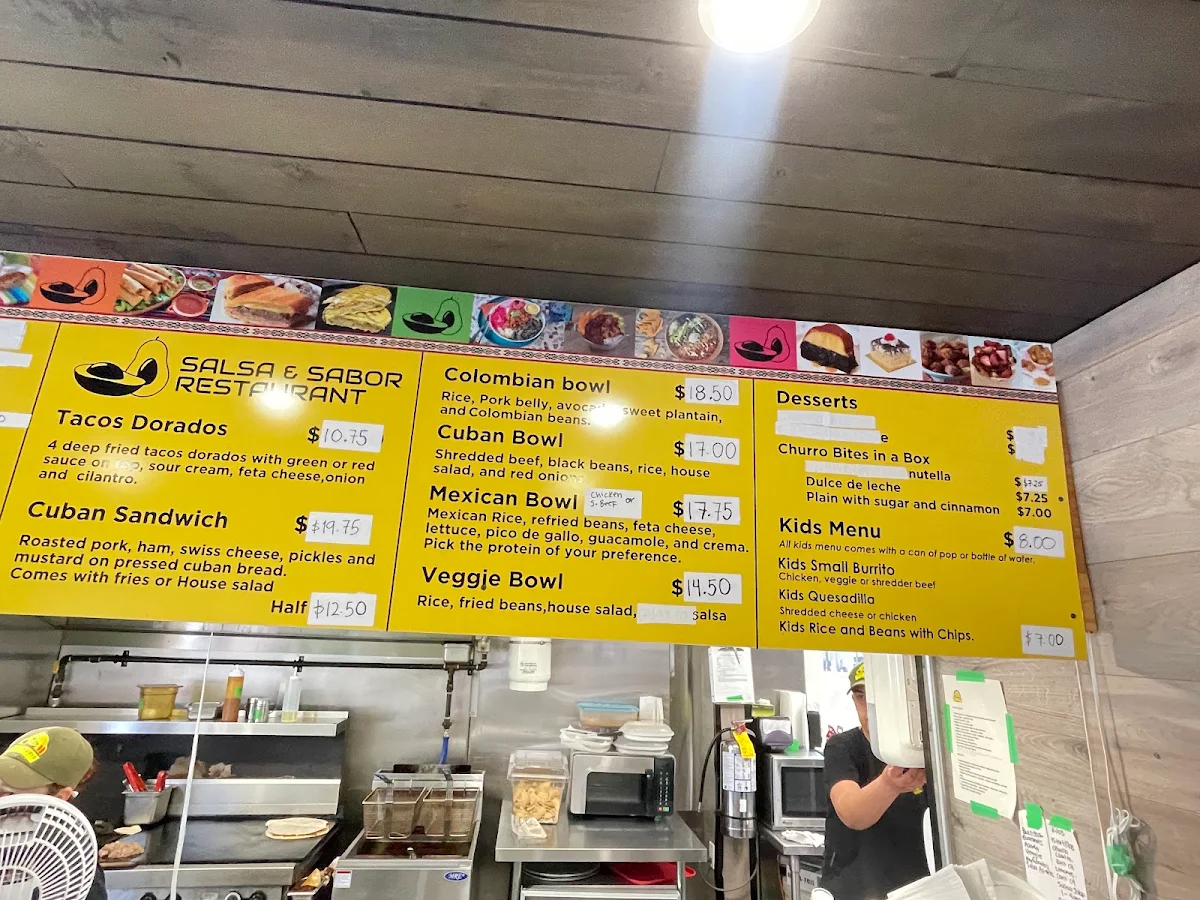 Menu, Salsa & Sabor