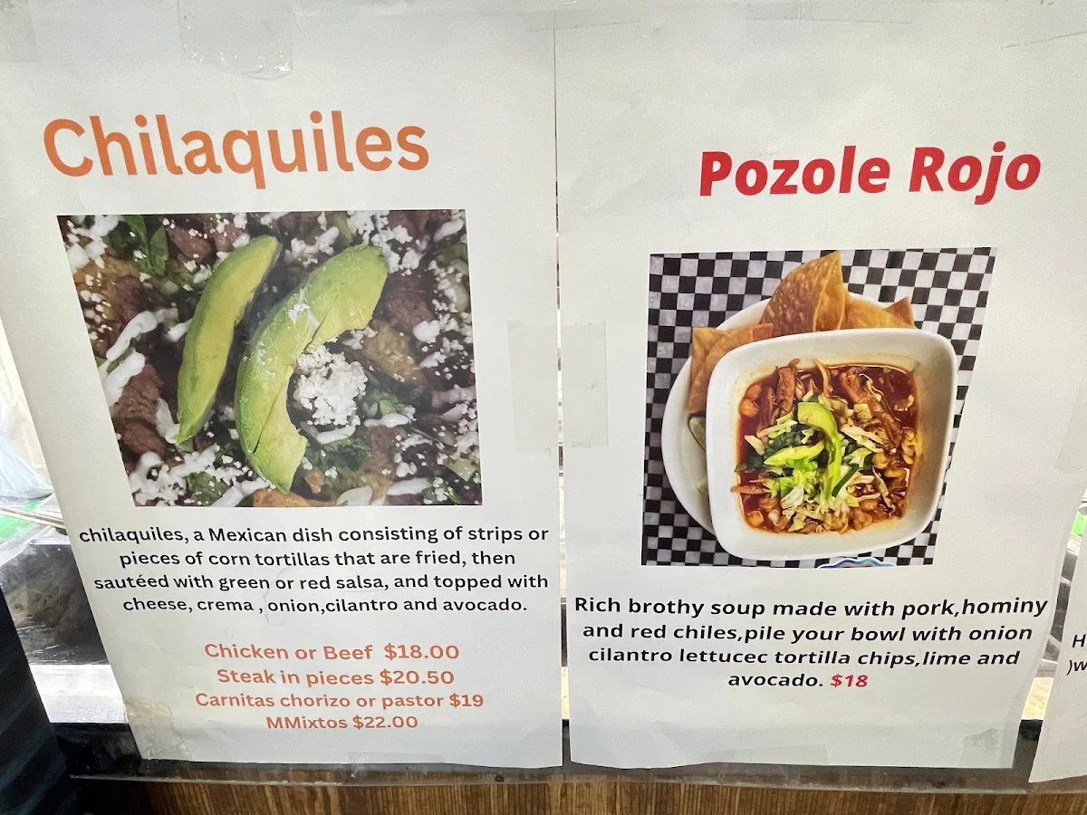 Menu, Salsa & Sabor