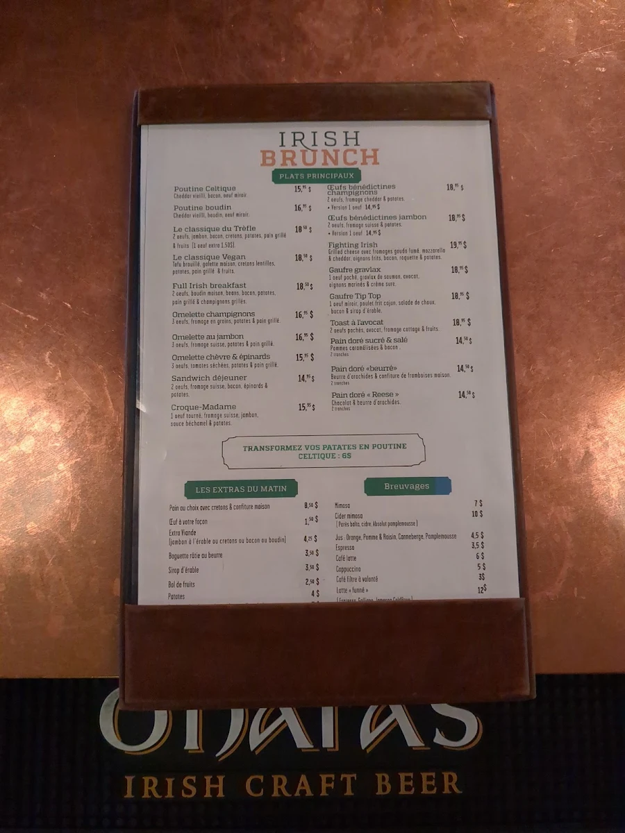 Menu, Le Trèfle